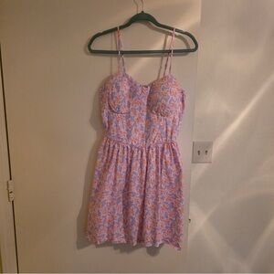 No Boundaries Pink and Purple Smocked Dress